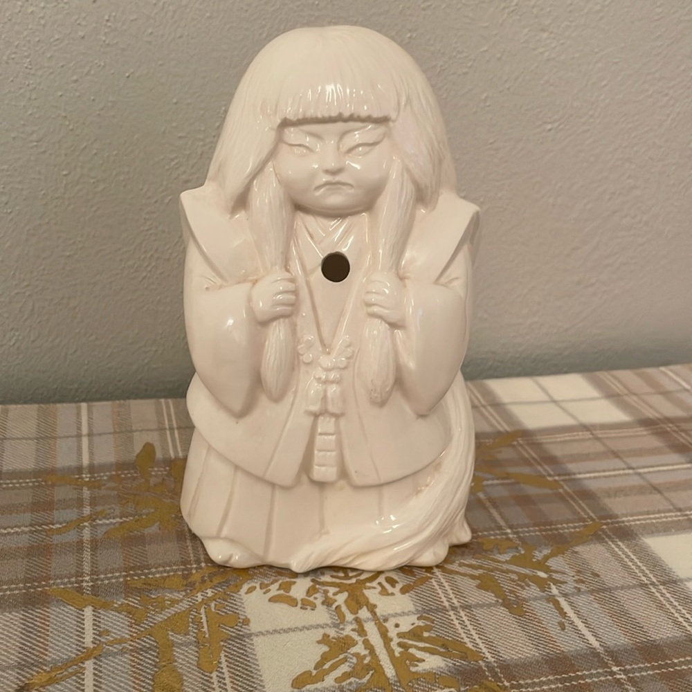 Vintage Benihana White Ceramic Tiki Cocktail Mug Figure Made in Japan